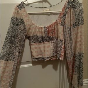 Mesh long sleeve shirt